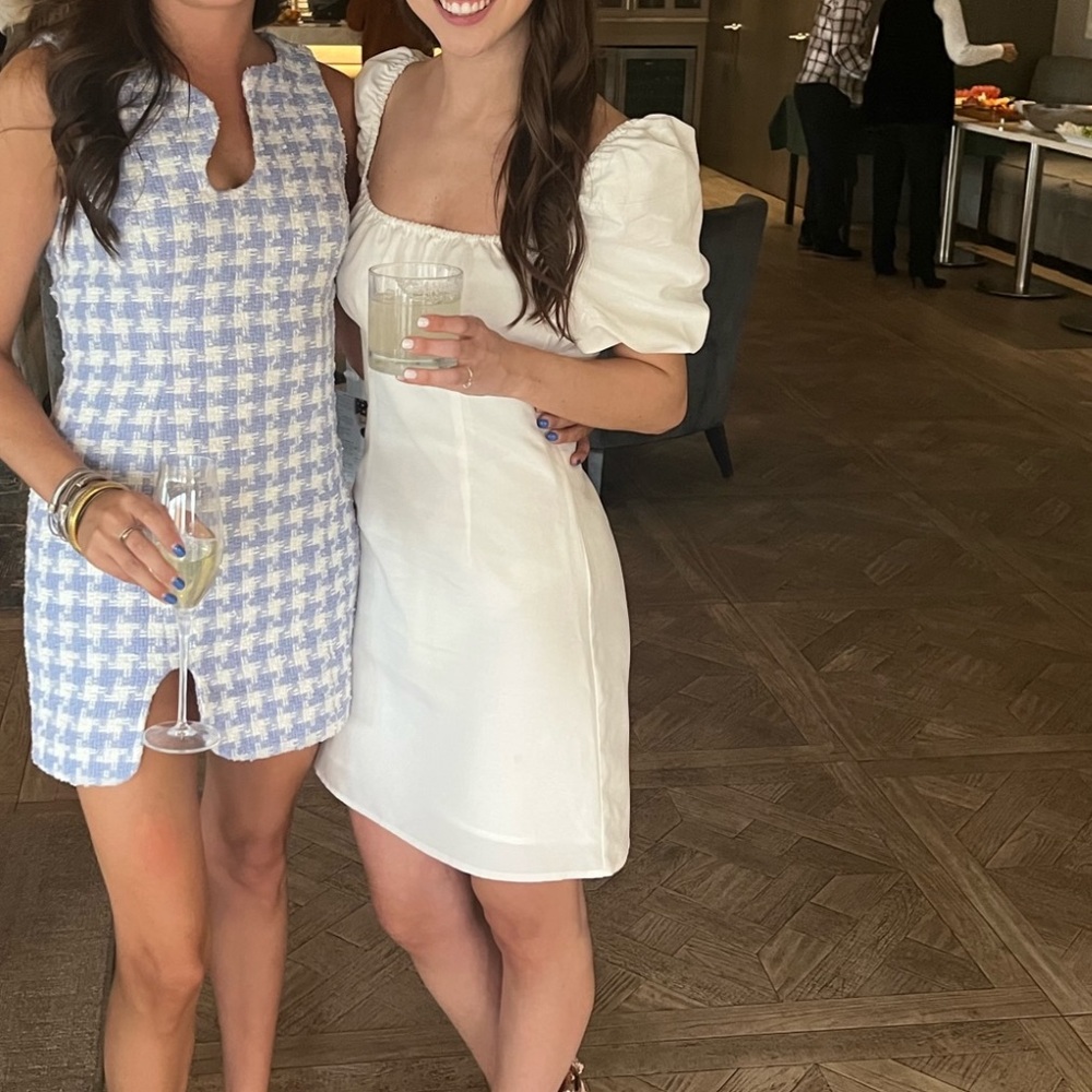 Gianni Bini Blue and White Mini Dress